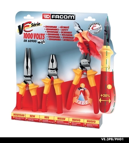 Facom VE.3 3 Piece Insulated Plier Set 1000v VDE-0
