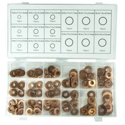 150-PIECE INJECTOR COPPER WASHER ASSORTMENT