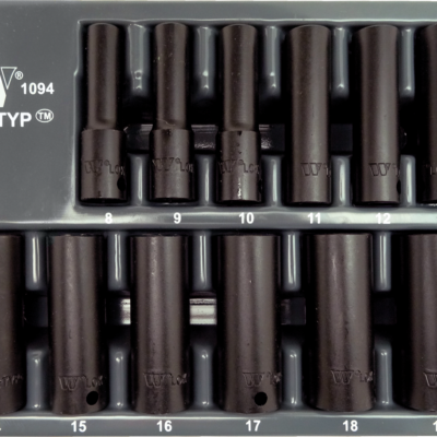 Socket Set; 3/8’’, Deep, Impact (Lok-Typ™) 8-19 mm