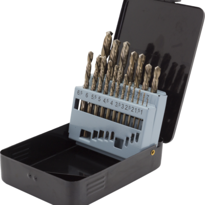 Drill Bit Set; Fully Ground, Left Hand Cutting, 19pcs