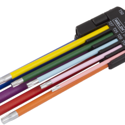 9-PIECE EXTRA LONG TORX WRENCH SET T10-T50 (RAINBOW SERIES)