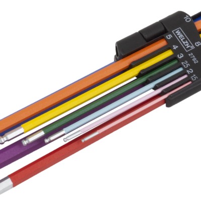 9-PIECE EXTRA LONG BALL END HEX WRENCH SET H1.5-H10 (RAINBOW SERIES)