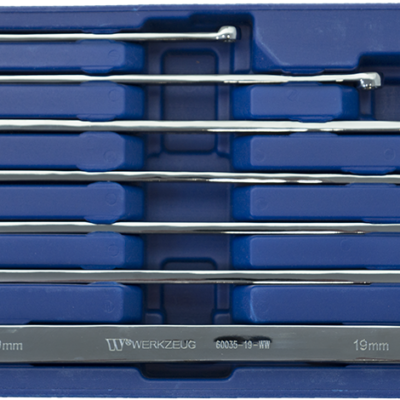 7-PIECE Ratchet Spanner Set; Ring & Ratchet, 8-19 mm
