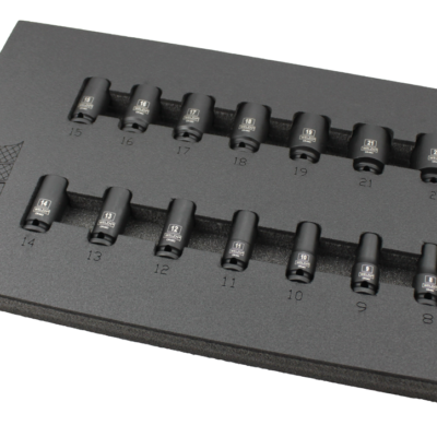Semi Deep Thin Walled Impact Sockets, 3/8’’, 6pt 10-21mm