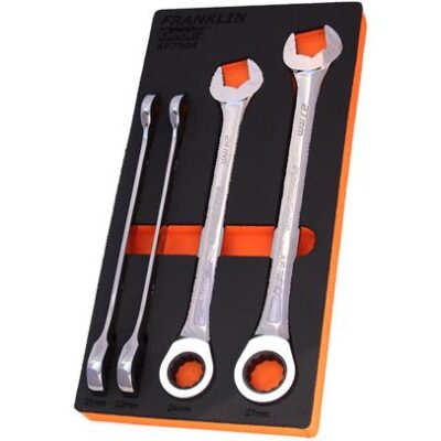 Gear F Grip 4+ 4 pce 12 pt Combination Ratchet Spanner Set  (FRAF7304)