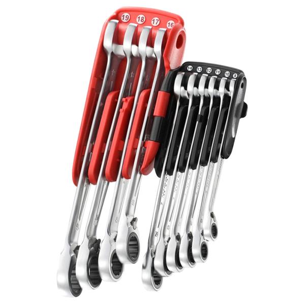 0-Piece Spanner Set, 8 → 19 mm, Chrome Vanadium Steel