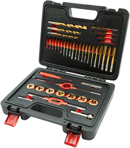 41-Piece Titanium Metric Tap & Die Set ; M3-M12