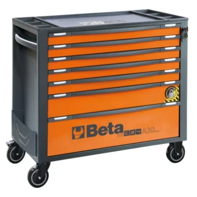 Mobile roller cab with 7 drawers, with anti-tilt system, long model